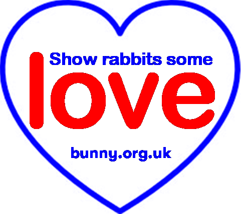 Show rabbits some love blue heart